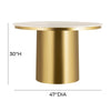 Alisin Marble 47" Round Dining Table Model: TOV-GT5506
