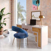 Suzie Cream & Rattan Executive Desk Model: TOV-H44180