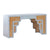 Suzie Pastel Blue & Rattan Executive Desk Model: TOV-H44182