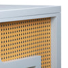 Suzie Pastel Blue & Rattan Executive Desk Model: TOV-H44182