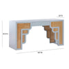Suzie Pastel Blue & Rattan Executive Desk Model: TOV-H44182