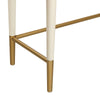 Penelope Cream Vegan Leather Wrapped Vanity Desk Model: TOV-H54270