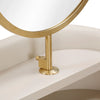 Penelope Taupe Vegan Leather Wrapped Vanity Desk Model: TOV-H54271