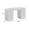 Hollywood White Desk with Vanity Mirror Model: TOV-H54352