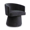 Kristen Black Upcycled Chenille Rolling Desk Chair Model: TOV-H69158