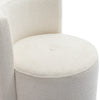Alyssa Cream Chenille Rolling Desk Chair Model: TOV-H69259