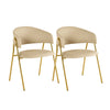 Lara Cream Performance Vegan Leather Dining Chair by Inspire Me! Home Decor - Set of 2 Model: TOV-IHD68559