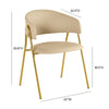 Lara Cream Performance Vegan Leather Dining Chair by Inspire Me! Home Decor - Set of 2 Model: TOV-IHD68559