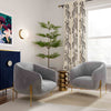 Kandra Grey Velvet Accent Chair by Inspire Me! Home Decor Model: TOV-IHS68628