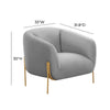 Kandra Grey Velvet Accent Chair by Inspire Me! Home Decor Model: TOV-IHS68628