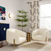 Kandra Cream Shearling Accent Chair by Inspire Me! Home Decor Model: TOV-IHS68629