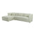 Callie Cream Velvet Sectional - LAF Model: TOV-L44157-L44159