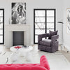Kennedy Grey Textured Velvet Swivel Chair Model: TOV-L6125