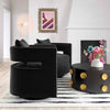 Kennedy Black Textured Velvet Swivel Chair Model: TOV-L6145