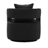 Kennedy Black Textured Velvet Swivel Chair Model: TOV-L6145