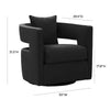 Kennedy Black Textured Velvet Swivel Chair Model: TOV-L6145