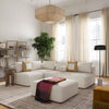 Hangover Cream Boucle Modular Armless Chair Model: TOV-L68787-AC