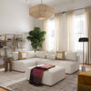 Hangover Cream Performance Boucle Modular Corner Chair Model: TOV-L68787-C
