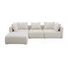 Hangover Cream Boucle 4-Piece Modular Sectional Model: TOV-L68787-SEC