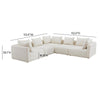 Hangover Cream Boucle 5-Piece Modular L-Sectional Model: TOV-L68787-SEC2
