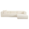 Tarra Fluffy Oversized Cream Corduroy Modular RAF Sectional Model: TOV-L68878-L68882
