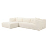Tarra Fluffy Oversized Cream Corduroy Modular LAF Sectional Model: TOV-L68879-L68881