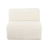 Tarra Fluffy Oversized Cream Corduroy Modular Armless Chair Model: TOV-L68880