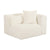 Tarra Fluffy Oversized Cream Corduroy Modular RAF Corner Chair Model: TOV-L68881