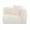 Tarra Fluffy Oversized Cream Corduroy Modular RAF Corner Chair Model: TOV-L68881