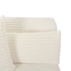 Tarra Fluffy Oversized Cream Corduroy Modular LAF Corner Chair Model: TOV-L68882