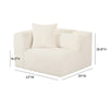 Tarra Fluffy Oversized Cream Corduroy Modular LAF Corner Chair Model: TOV-L68882