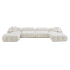 Calliope Cream Vegan Shearling 6-piece Modular U-Sectional Model: TOV-L68925-SEC