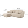 Misty Cream Boucle Sectional - LAF Model: TOV-L68957-SEC