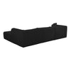 Tarra Fluffy Oversized Black Corduroy Modular RAF Sectional Model: TOV-L69006-L69010