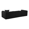 Tarra Fluffy Oversized Black Corduroy Modular RAF Sectional Model: TOV-L69006-L69010
