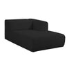 Tarra Fluffy Oversized Black Corduroy Modular RAF Chaise Model: TOV-L69006
