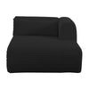 Tarra Fluffy Oversized Black Corduroy Modular RAF Chaise Model: TOV-L69006