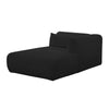 Tarra Fluffy Oversized Black Corduroy Modular RAF Chaise Model: TOV-L69006