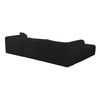 Tarra Fluffy Oversized Black Corduroy Modular LAF Sectional Model: TOV-L69007-L69009