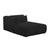 Tarra Fluffy Oversized Black Corduroy Modular LAF Chaise Model: TOV-L69007