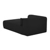 Tarra Fluffy Oversized Black Corduroy Modular LAF Chaise Model: TOV-L69007