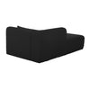 Tarra Fluffy Oversized Black Corduroy Modular LAF Chaise Model: TOV-L69007