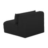 Tarra Fluffy Oversized Black Corduroy Modular Armless Chair Model: TOV-L69008