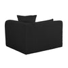 Tarra Fluffy Oversized Black Corduroy Modular RAF Corner Chair Model: TOV-L69009