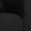 Tarra Fluffy Oversized Black Corduroy Modular RAF Corner Chair Model: TOV-L69009