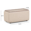 Sylvie Cream Boucle Ottoman Table Model: TOV-L69097