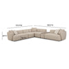Sylvie Cream Boucle 6-Piece Large Sectional Model: TOV-L69098-SEC1