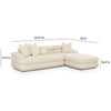 Lulu Cream Boucle Modular RAF Sectional Model: TOV-L69117-SEC-RAF