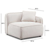 Travie White Sand Performance Corduroy Velvet RAF Corner Chair Model: TOV-L69168