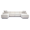 Perry Cream Chenille Modular U-Sectional Model: TOV-L69219-SEC1